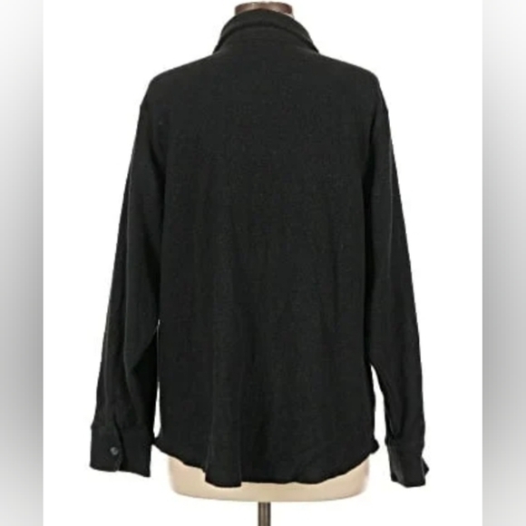 Victoria's Secret Pink Fleece Black Shacket XL - Picture 3 of 13